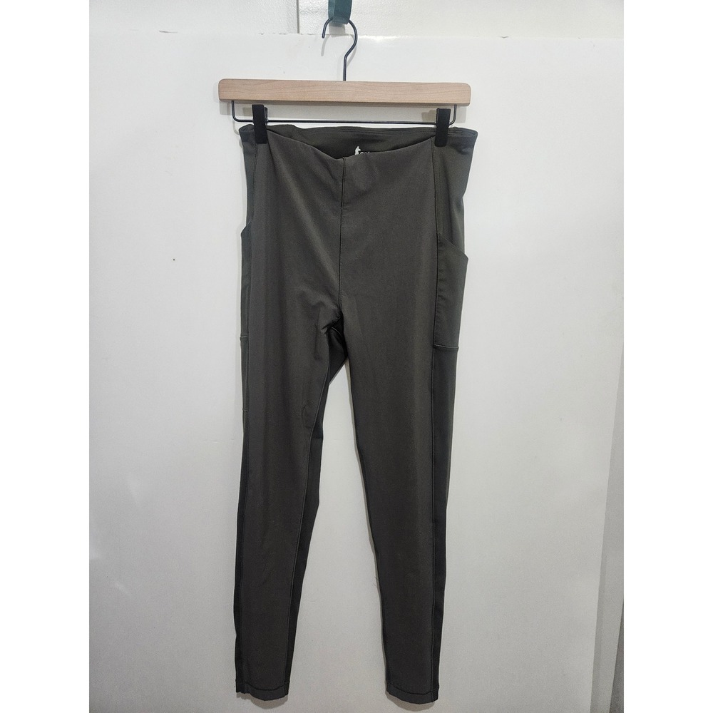 Cotopaxi Women M Olive Green Cargo Leggings Side Pockets High Rise Hiking Outdoo